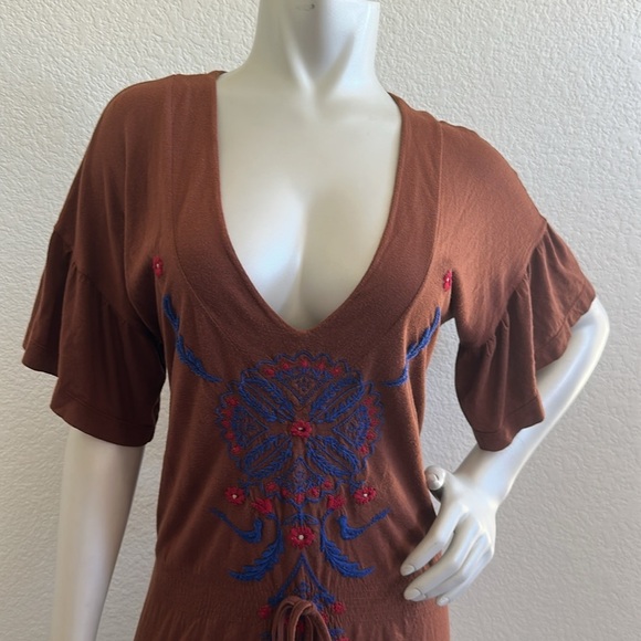 JWLA Johnny Was Women’s Brown Western Embroidered Dress - Picture 4 of 8